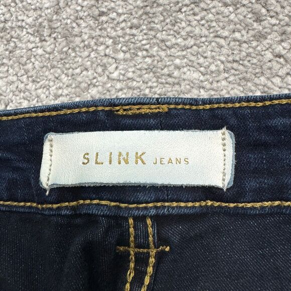 Slink Curvy Wide Leg Cropped Denim Jeans Womens 18 Blue Dark Wash Casual 42x22 - Picture 7 of 16